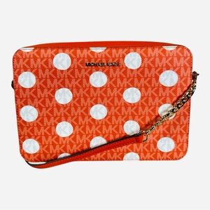Michael Kors Jet Set East West Polka Dot Crossbody Bag NWT